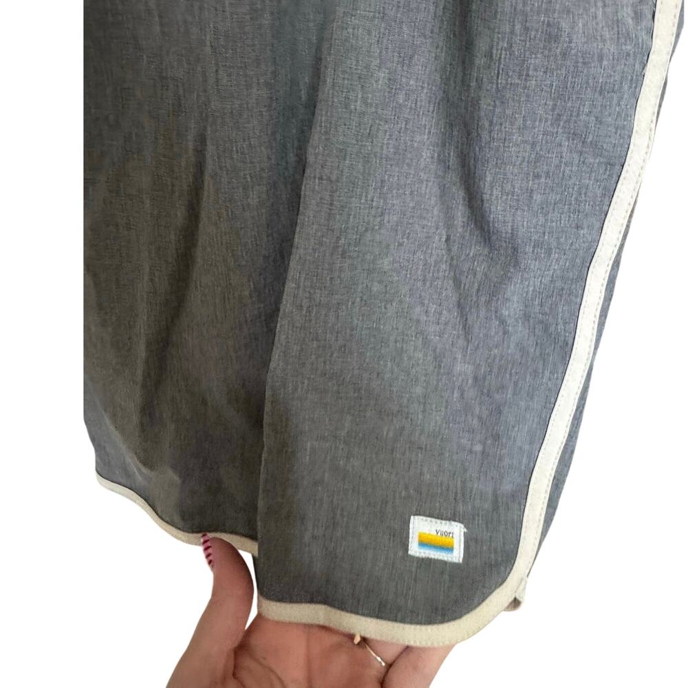 Vuori Men's Banks Unlined Athletic Shorts Gray White Size XL - Picture 4 of 9